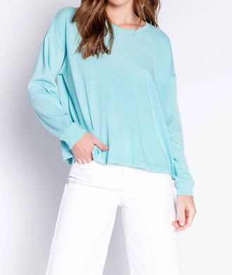 PJ Salvage Night And Day Long Sleeve Lounge Top In Sea Spray