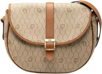 Dior Pre-owned Cross Body Bags, female, Beige, Size: ONE SIZE Pre-owned Leather Crossbody Bag