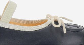 Gucci Girls Ballet Flats Lambskin Navy Ballerinas Flat Shoes