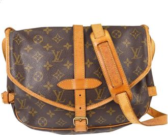 Louis Vuitton Saumur Monogram Canvas Brown Canvas Handbag (Pre-Owned)