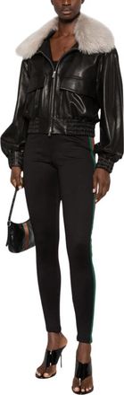 Gucci Web Detail Jersey Leggings - Dames - Leggings - Zwart - L - Polyester - Broeken