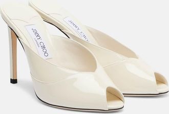 Jimmy Choo London Brigitte 100 patent leather mules