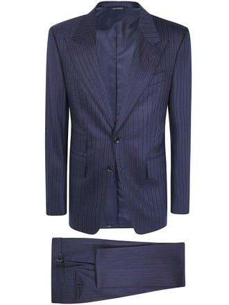 Tom Ford Suit Herringbone Stripe Shelton Suit Fl