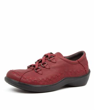 Ziera Womens Allsorts Leather Shoes In Rouge Trooper