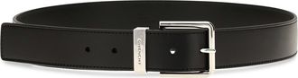 Givenchy Mens Gentlemen Leather Belt Black Calf Bos Taurus E Braces