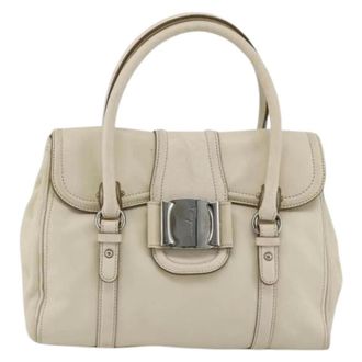 Ferragamo Pre-owned Handbags, female, White, Size: ONE SIZE Pre-owned Vintage handbag