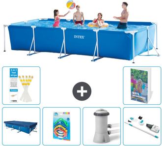 Intex Piscina Con Estructura Rectangular - 450x220x84 Cm - 7-piezas S68