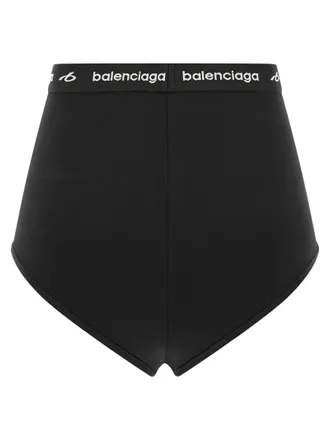 Balenciaga Logo-Embroidered Technical Briefs - Black