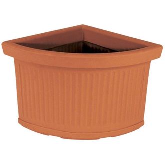 Monacis Vaso in Polimero Monacis Angolare Millerighe Terracotta cm 50 (47X47X38h)