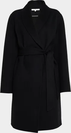 Sofiacashmere Double-Face Belted Wrap Coat