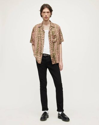 AllSaints Mens Leather Cigarette Skinny Fit Stretch Denim Jeans, Size: 28/L30