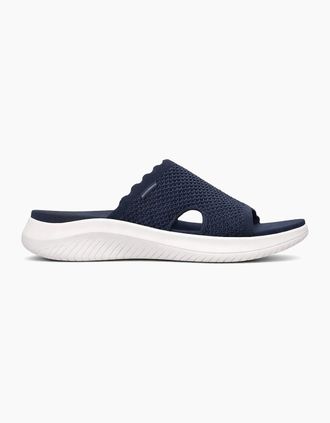 Skechers Womens Skechers ULTRA FLEX 3.0 SANDAL-BRING I Womens Sliders Navy - Blue - Size: 4.5