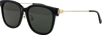 Gucci Gg 1884Sk Zonnebril - Dames - Zonnebrillen - Zwart - 56 MM - Accessoires