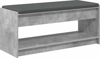 vidaXL Banco De Entrada Gris Concreto 103 X 38 X 45 Cm Vidaxl