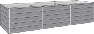 vidaXL Cama De Jard&iacute;n Elevada Gris 240 X 80 X 55 Cm Vidaxl