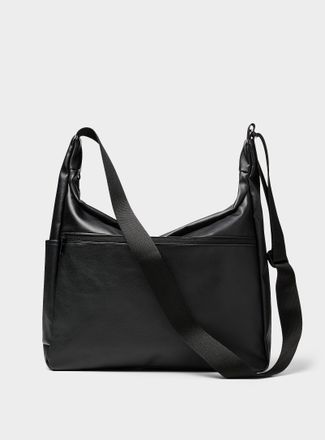 Le 31 Mens Zipped pocket faux-leather Tote Bag Imported from Seoul