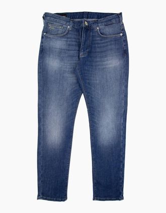 Emporio Armani Mens Emporio Armani J06 Slim-fit Comfort-denim Jeans Denim Mid Blue 0942 - Size: W33-L34