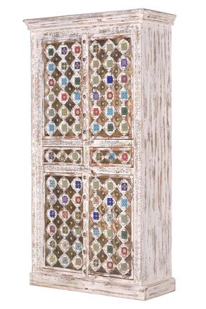 Giner&Colomer Armario madera de mango detalles cer&aacute;mica y bronce