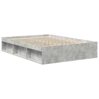 Berkfield Home Modern Bed Frame Concrete Grey 150x200 cm King Size