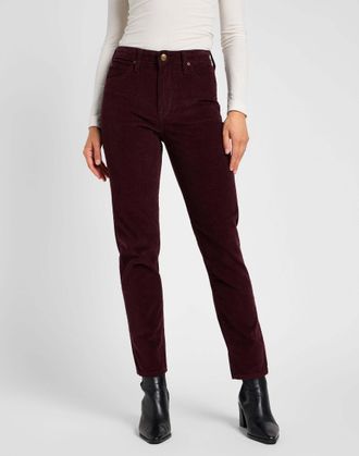 Lee Cordhose LEE Lee Stoffhose Carol, Damen, Gr. 27, L&auml;nge 31, rot, Obermaterial: 99% Baumwolle CO. 1% Elasthan EL., Hosen Cordhose