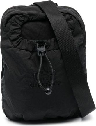 C.P. Company logo-embroidered crossbody bag - men - Polyester/Polyamide - OS - Black