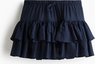 H&M Stufenjupe mit Kordelzug - Blue