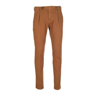 Berwick 1707 Slim-fit Trousers, male, Brown, Size: 2XL Morello Trousers One Pence