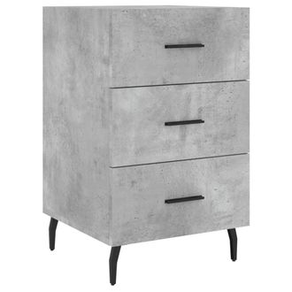 vidaXL Mesita De Noche Madera De Ingenier&iacute;a Gris Hormig&oacute;n 40x40x66 Cm Vidaxl
