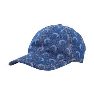 Marine Serre Crescent Moon Cap - female - Marine Serre - Hats & Caps - Blue - ONE SIZE - Accessories