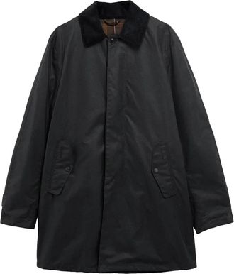 Barbour Tyne Waxed Coat - Heren - Mantel - Blauw - M - Katoen - Jassen