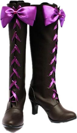 Generic Womens Anime Cosplay Boots for Alois Trancy PU Leather Fancy Stage Performance Props Shoes Halloween Comic Con (Brown,10.5)