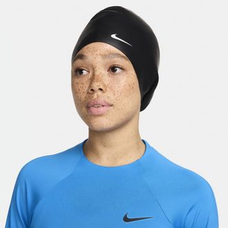 Nike Unisex Swim Voluminous Hair Cap in Black | NESSE121-001