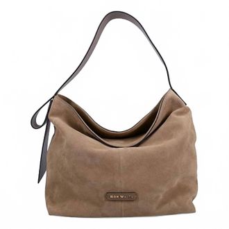 Ron White Dalo Shoulder Bag In Fawn Suede