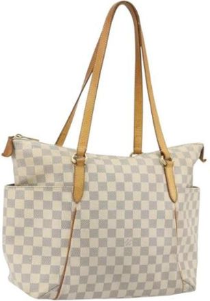 Louis Vuitton Pre-owned Tote Bag - Dames - Vintage Shopper - Beige - ONE Size - Leer - Vintage