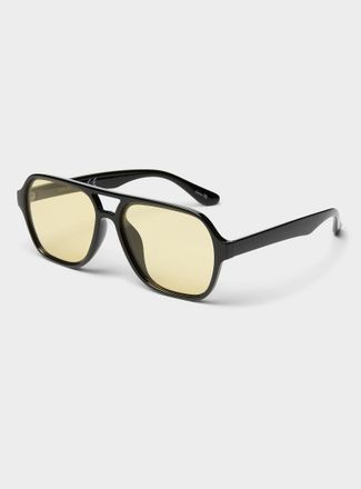 Simons Womens Juno rectangular aviator sunglasses