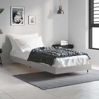 vidaXL Estructura De Cama Madera De Ingenier&iacute;a Gris Sonoma 75x190 Cm Vidaxl