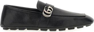 Gucci Driver met Double G - Heren - Loafers - Zwart - 42 EU - Leer - Schoenen