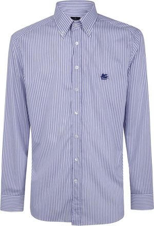 Etro Formal Shirts - Heren - Casual Overhemden - Blauw - 2XL - Overhemden