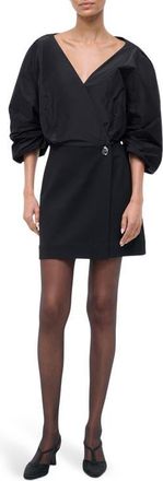 Staud Orion Mixed Media Minidress in Black at Nordstrom, Size 10