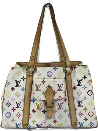 Louis Vuitton Blanc White Monogram Multicolore Shoulder Bag Tote Bag (Pre-Owned)