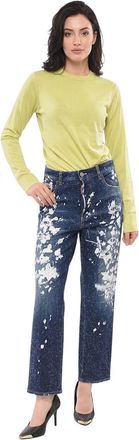 Dsquared2 Blue Straight High Rise Jeans