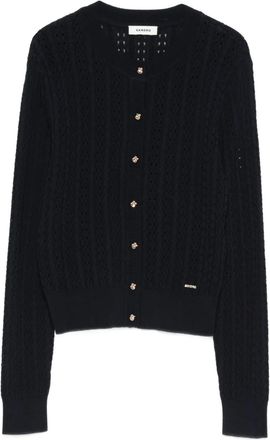 Sandro button-fastening cardigan - women - Lyocell/Cotton/Silk - 1 - Blue