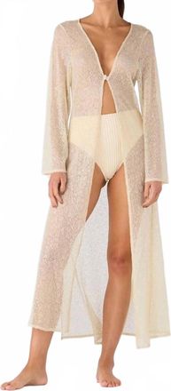 Palmacea Uda Long Sleeve Robe In Ariel Nude