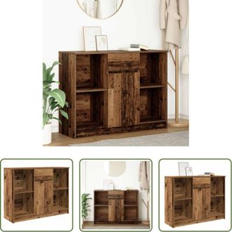 vidaXL Cassetto - Credenza con Cassetto Legno Antico 101x35x76 cm in Truciolato