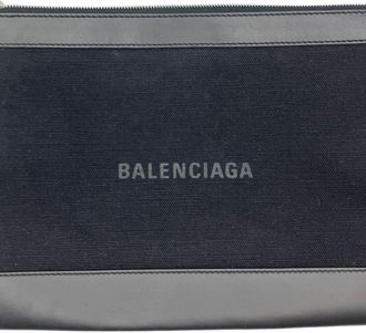 Balenciaga Black Canvas Clutch Bag (Pre-Owned)