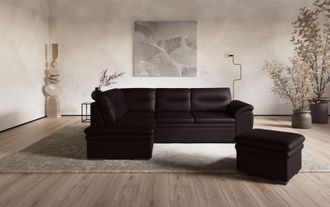 Cotta Ecksofa »Leandra L-Form« wahlweise mit Bettfunktion & Bettkasten