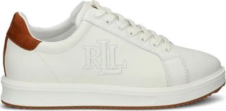Lauren Ralph Lauren Leren sneakers met geborduurd logo - Wit