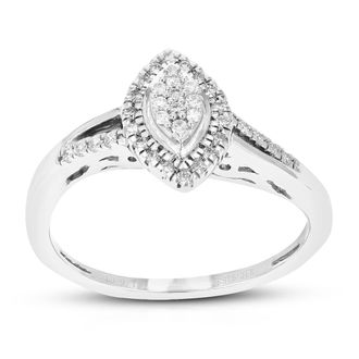 Vir Jewels 1/5 cttw Lab Grown Diamond Ring in Sterling Silver For Women
