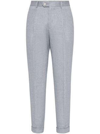 Brunello Cucinelli Linnen broek - Grijs