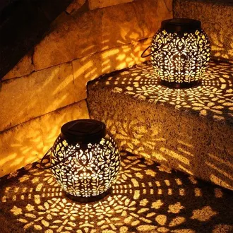 OEM Nthproducts - Lanterna Solare - Illuminazione Da Giardino - Motivo A Stella Unico - Bianca - Illuminazione Per Esterni - Decorazione DAtmosfera - Adat